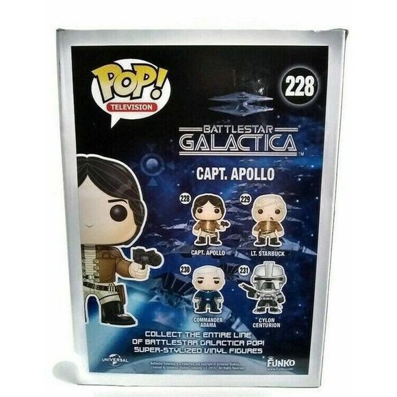 Funko Pop! 228 Battlestar Galactica: Capt. Apollo New - Picture 4 of 4